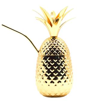 47 Ronin Pineapple med sugrör Guld 710 ml