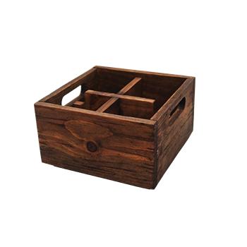 Apotek låda, 17x17x10 cm, trä, 4 olika färger Brun