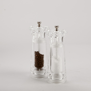 Salt/Pepper Mill Acrylic Ceramic Grinder, 6st/fp