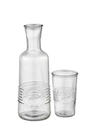 Glaskaraff -Old Fashioned-, 1 liter, 30cl glas inkl
