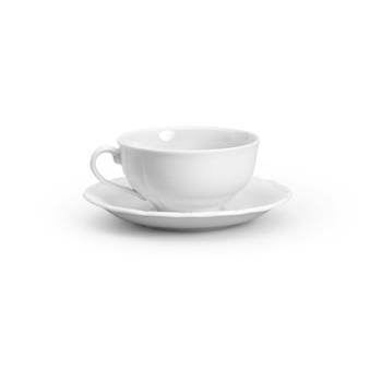 Verona Kaffekopp, 25cl, låg, vit, 6 st/fp