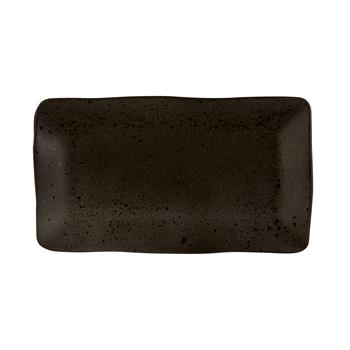 Black ironstone tallrik, rektangulär, 27,5x15,5cm, 6st/fp