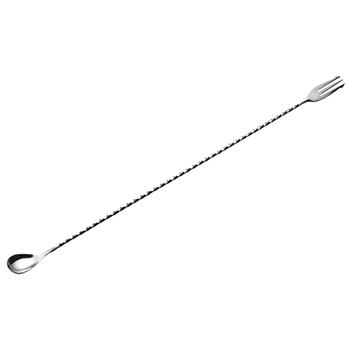 Barsked med gaffel, rostfri, 50cm